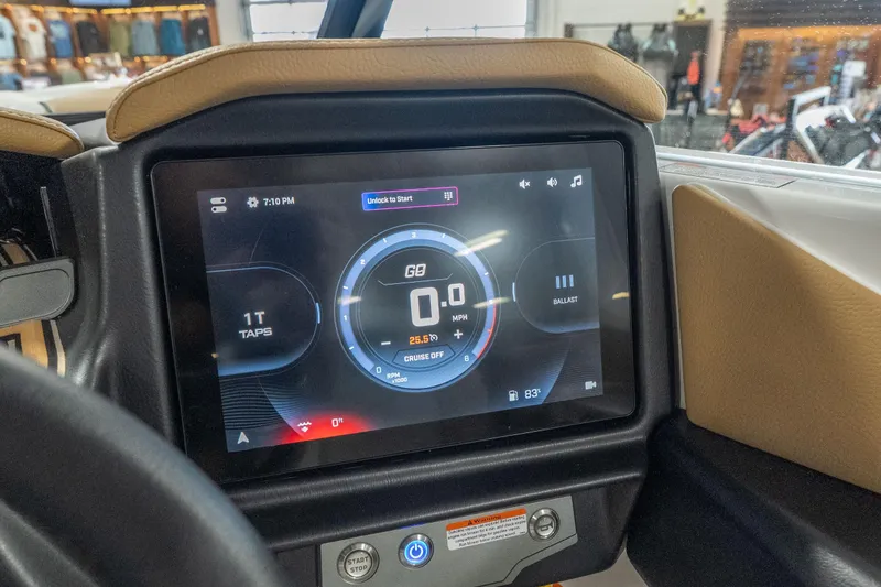 Slide: The Image of 2026 Tigé Z3 dashboard display showing speedometer and control settings. - 33