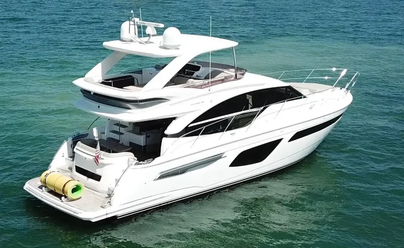 Slide: The Image of Luxurious 2018 Princess F55 yacht cruising on clear blue waters. - 2