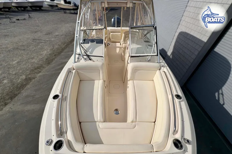 Slide: The Image of 2019 Grady-White Freedom 235 boat with spacious seating and sleek design. - 4