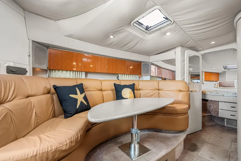Slide: The Image of Luxurious interior of 2000 Formula 41 Performance Cruiser with leather seating and modern decor. - 20