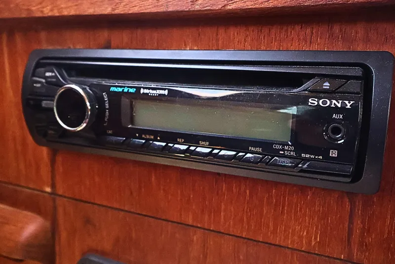 Slide: The Image of Sony marine stereo system installed on a 1989 J Boat J 40. - 39