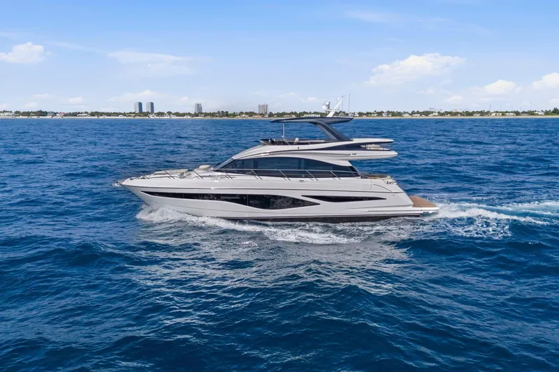 Slide: The Image of Luxury Princess F65 yacht cruising on open sea, 2026 model. - 6