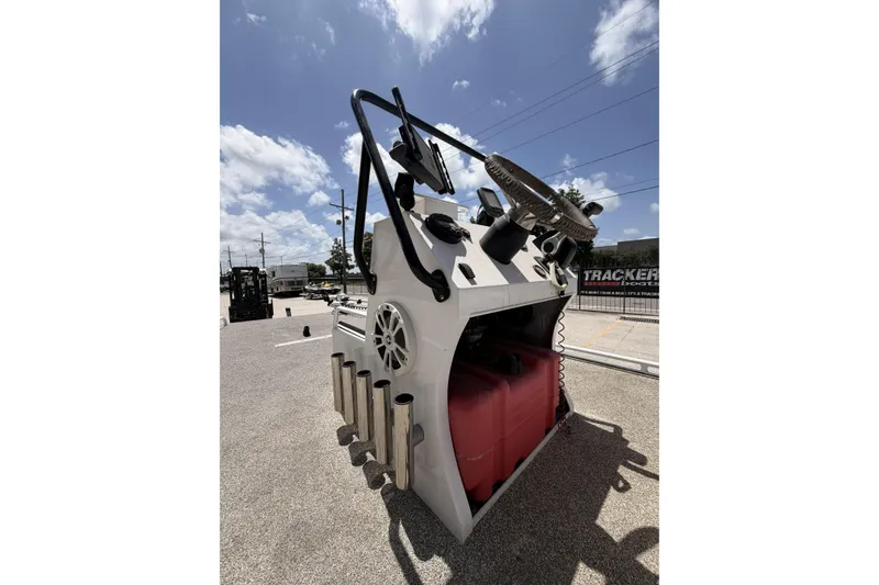 Slide: The Image of Custom 2017 Battersea machine with industrial components under a sunny sky. - 14