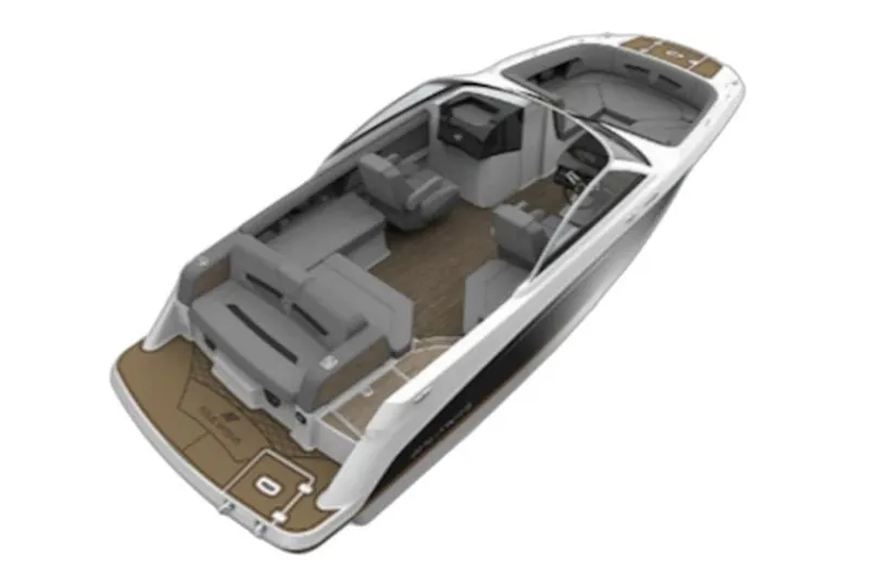 Slide: The Image of 2026 Four Winns HD3 boat interior with spacious seating and modern design. - 17