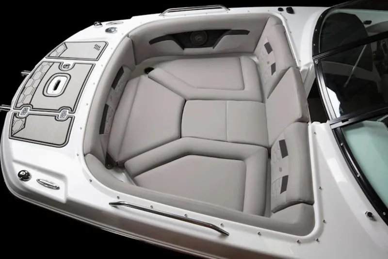 Slide: The Image of 2026 Four Winns HD3 boat interior with spacious seating and modern design. - 23