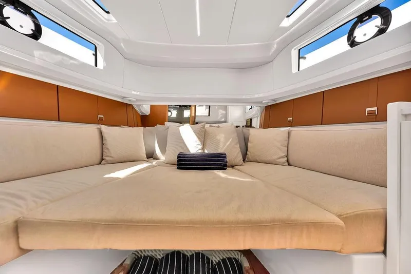 Slide: The Image of Luxurious interior of 2021 Bluegame BG 42 yacht with spacious seating and elegant design. - 40
