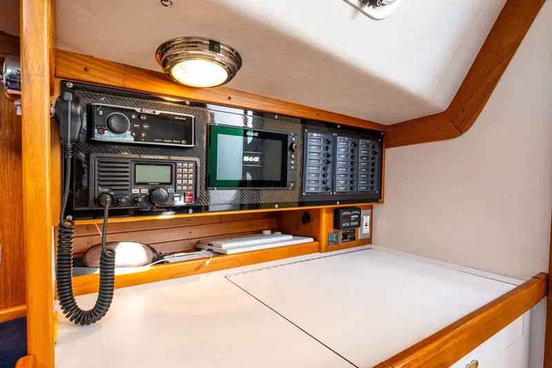 Slide: The Image of Navigation and communication equipment on a 2007 J Boats J/124 yacht. - 16