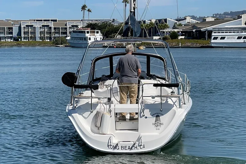 Slide: The Image of Sailboat Hunter 33-2, 2004 model, navigating Long Beach waters. - 6