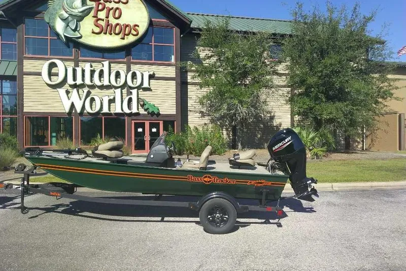 Slide: The Image of 2026 Tracker Bass Tracker Classic Limited boat outside Bass Pro Shops Outdoor World. - 17