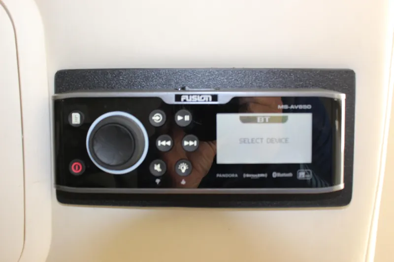 Slide: The Image of Fusion MS-AV650 stereo system on 2005 Boston Whaler 255 Conquest boat. - 48