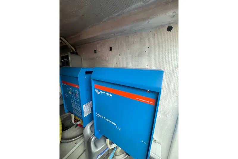 Slide: The Image of Electrical equipment inside a 2002 Canoe Cove 50 Pilothouse Luxury Yacht. - 62