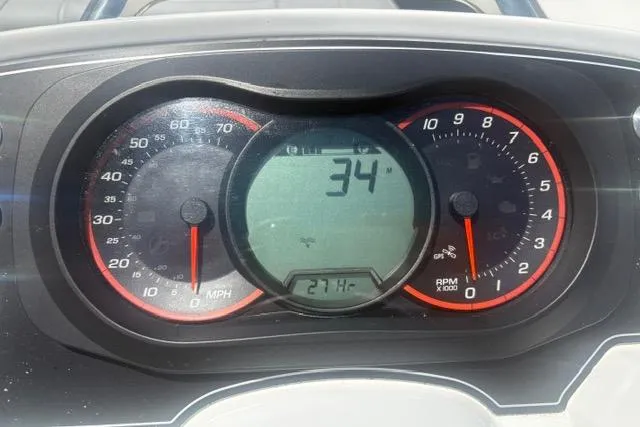 Slide: The Image of Dashboard of 2024 Williams Jet Tenders 345 Sports Jet showing speed and RPM gauges. - 6