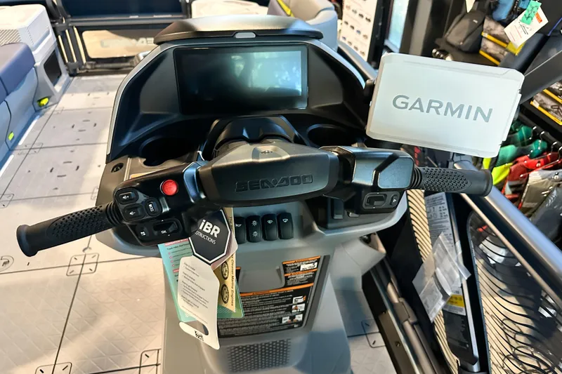 Slide: The Image of 2026 Sea-Doo Switch Cruise Limited 18 dashboard with Garmin navigation system. - 15