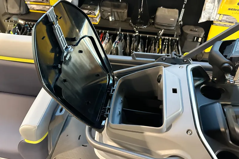 Slide: The Image of Open storage compartment on 2026 Sea-Doo Switch Cruise Limited 18, showcasing interior design. - 13