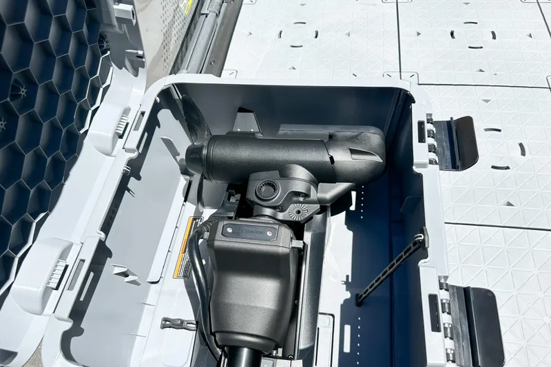 Slide: The Image of Storage compartment of 2026 Sea-Doo Switch Fish 21, showcasing interior design and equipment. - 22