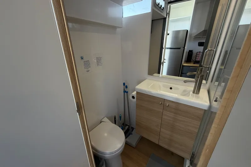 Slide: The Image of Compact bathroom in 2022 Navisyo NV.08 with modern sink and toilet. - 19