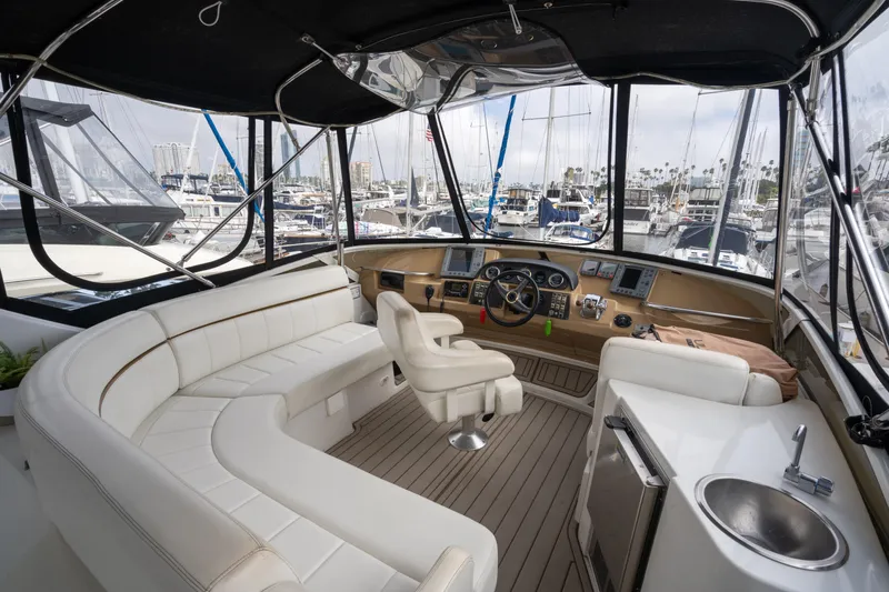 Slide: The Image of Interior of 2001 Carver 396 Motor Yacht with luxurious amenities. - 3