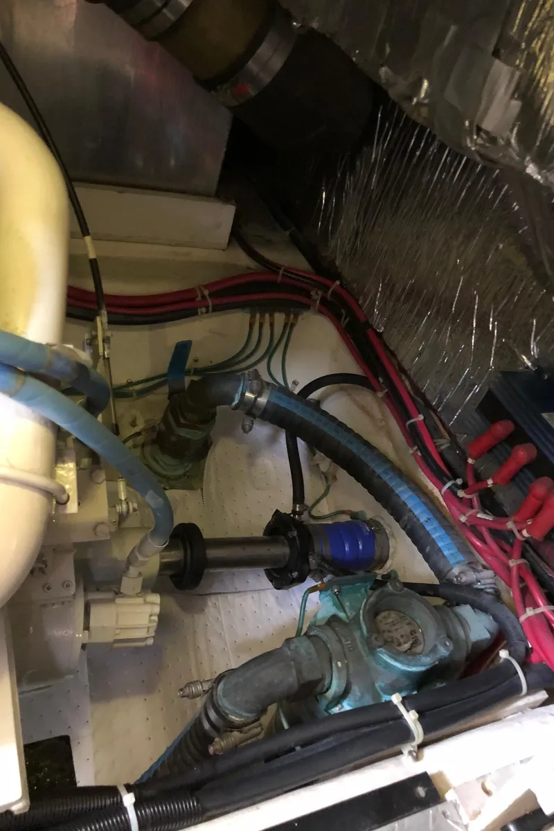 Slide: The Image of Engine room of 2001 Carver 396 Motor Yacht. - 37