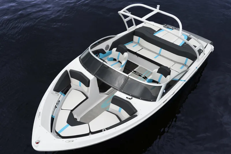 Slide: The Image of Manufacturer Provided Image: 2016 Four Winns H200RS boat with sleek design and spacious seating on water. - 9