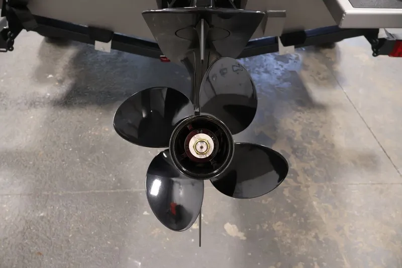 Slide: The Image of Propeller of 2027 Lowe Fishing Machine 1675WT boat on display. - 49