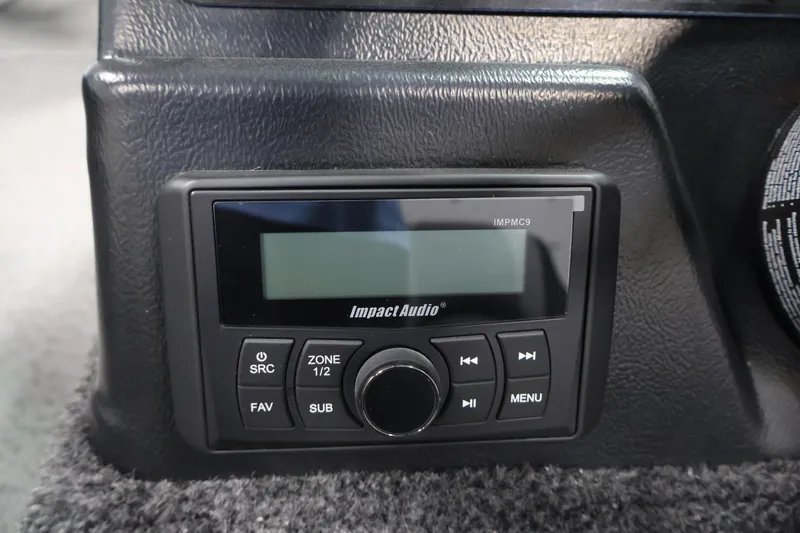 Slide: The Image of Audio control panel in 2027 Lowe Fishing Machine 1875 boat. - 22