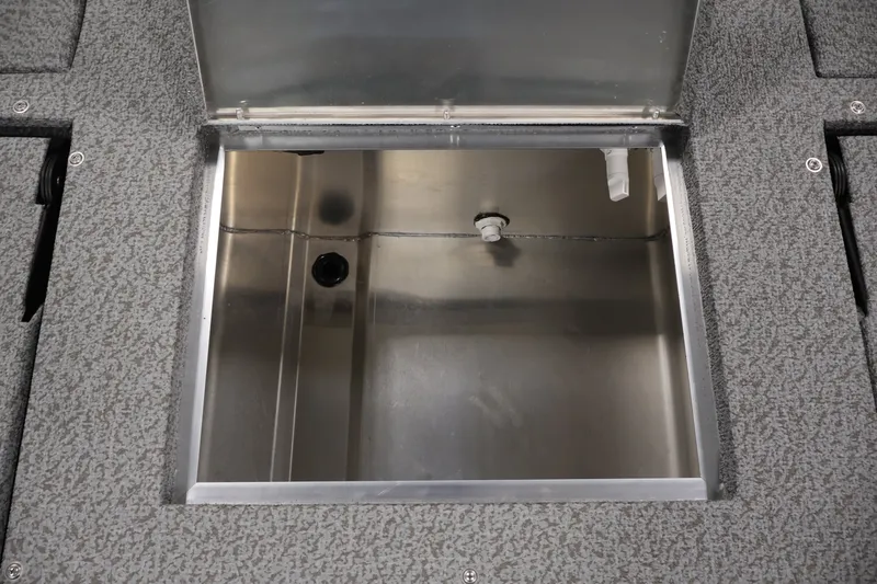 Slide: The Image of 2027 Lowe Fishing Machine 1875 livewell interior with textured gray finish. - 33
