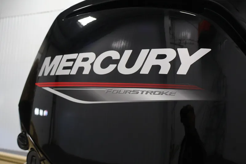 Slide: The Image of Mercury FourStroke engine on 2027 Lowe Roughneck RX1860 Tunnel Jet boat. - 28