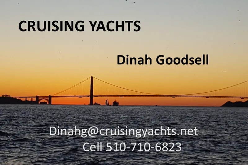 Slide: The Image of Sunset view of a bridge over water, promoting Catalina 36 yacht sales. - 24