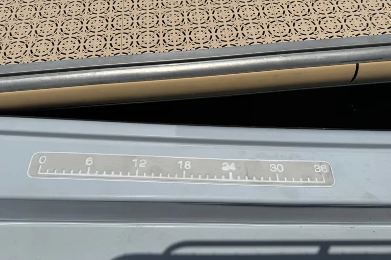 Slide: The Image of Ruler on 2017 Yellowfin 24 Bay CE boat deck, measuring up to 36 inches. - 68