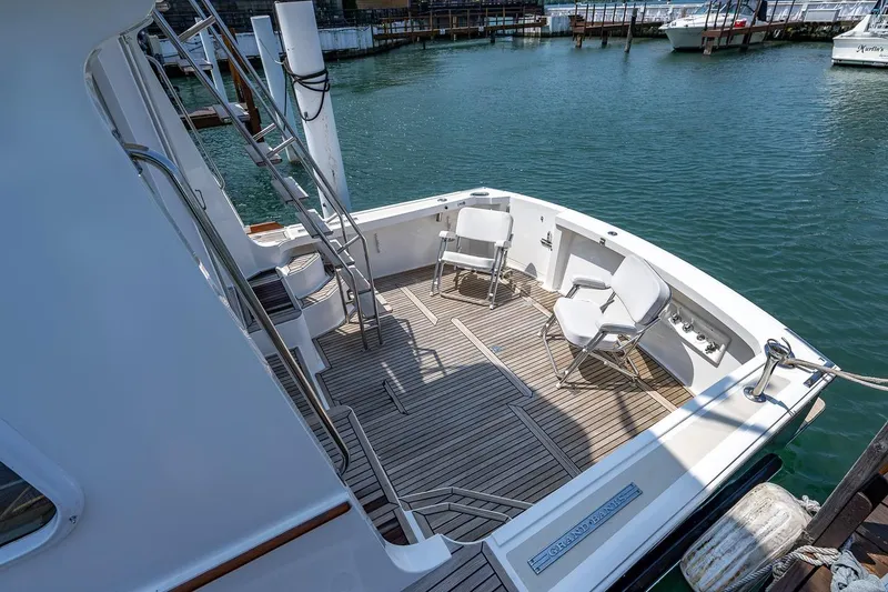Slide: The Image of Teak aft deck with seating - 28