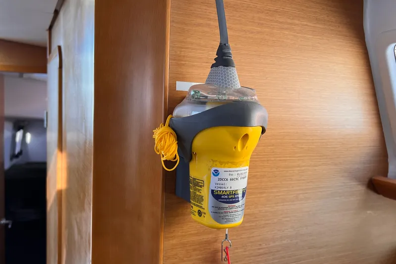 Slide: The Image of Emergency beacon mounted on Jeanneau Sun Odyssey 379 yacht interior, 2015 model. - 46
