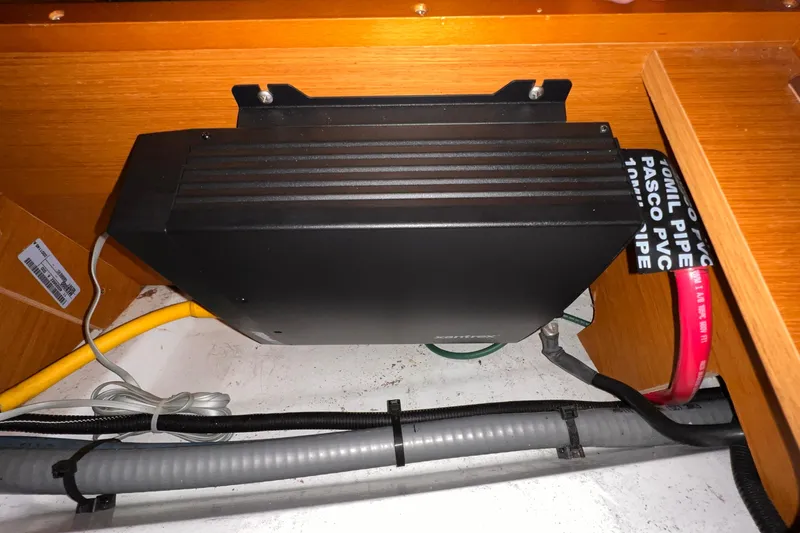 Slide: The Image of Electrical component installation on a 2015 Jeanneau Sun Odyssey 379 sailboat. - 51