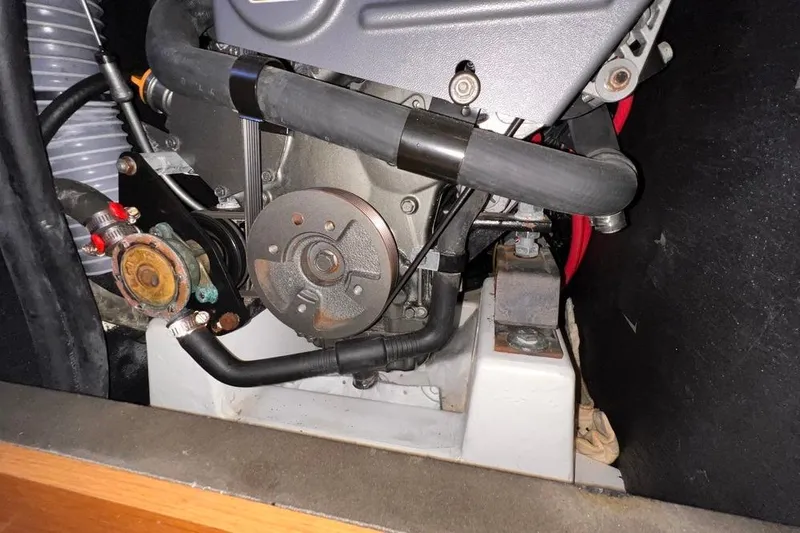 Slide: The Image of Engine compartment of a 2015 Jeanneau Sun Odyssey 379 sailboat. - 55