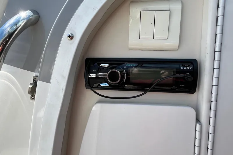 Slide: The Image of Sony marine stereo installed on a 2002 Formula 330 Sun Sport boat. - 23