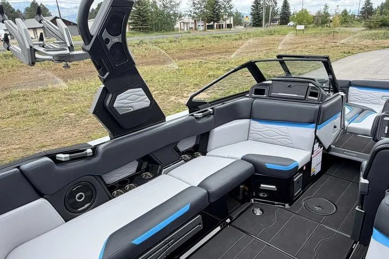 Slide: The Image of 2026 Supra SA boat interior with modern seating and sleek design. - 9