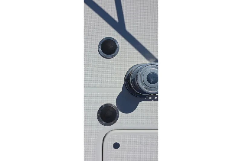 Slide: The Image of Deck fittings and winch on a 2004 Tiara Yachts 4000 Express. - 43