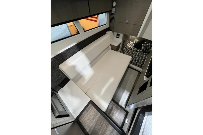Slide: The Image of Interior of 2023 Monterey 378SS Super Sport, featuring modern seating and stylish design. - 33