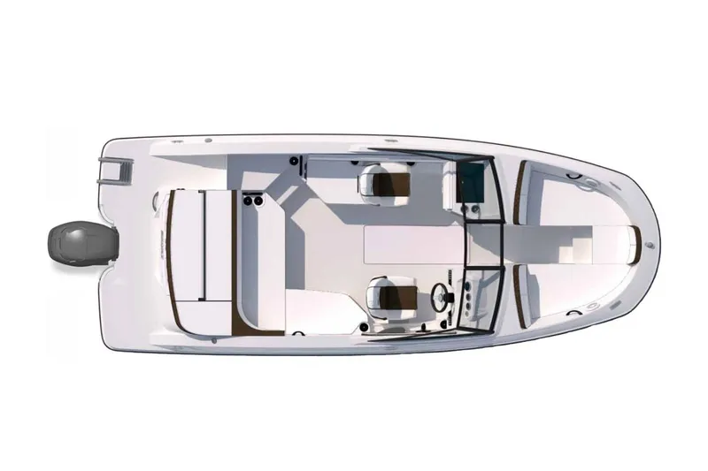 Slide: The Image of Manufacturer Provided Image: Top view of 2023 Sea Ray SPX 210 OB boat layout. - 5