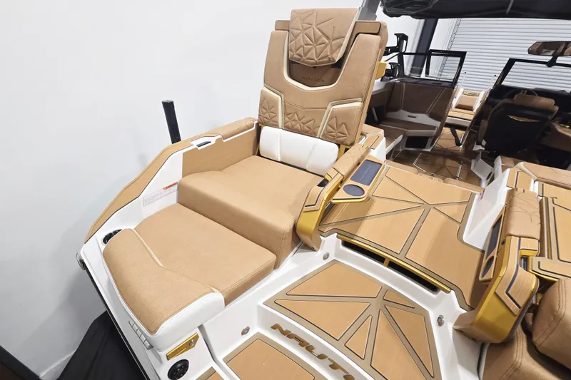 Slide: The Image of Luxurious interior of 2026 Nautique Super Air Nautique G23 Paragon boat. - 6