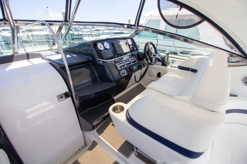 Slide: The Image of Interior of a 2016 Formula 40 Performance Cruiser with helm station. - 11