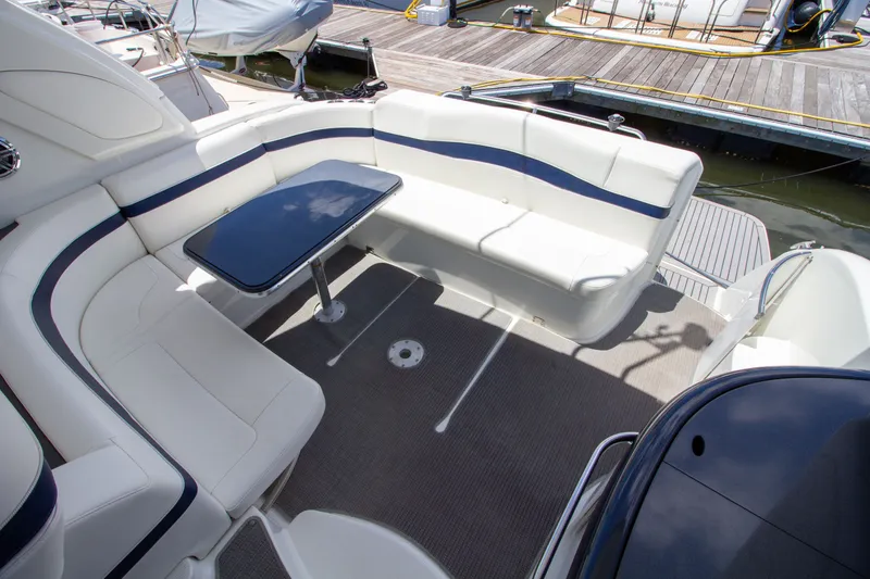 Slide: The Image of Interior of a 2016 Formula 40 Performance Cruiser yacht at the dock. - 8