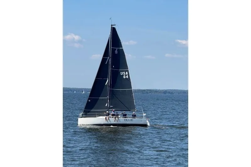 Slide: The Image of 2015 J Boats J/88 sailboat "BLUE" sailing on a sunny day. - 3