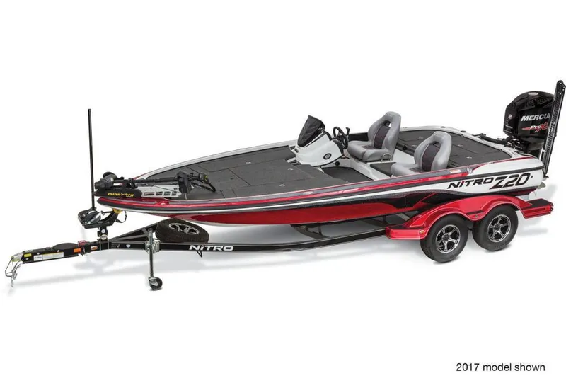 Slide: The Image of Manufacturer Provided Image: 2018 Nitro Z20 Pro bass boat with dual seats and trailer. - 20