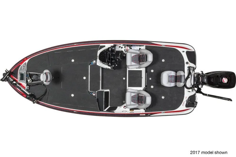 Slide: The Image of Manufacturer Provided Image: Top view of a 2018 Nitro Z20 Pro fishing boat with dual seating and motor. - 21