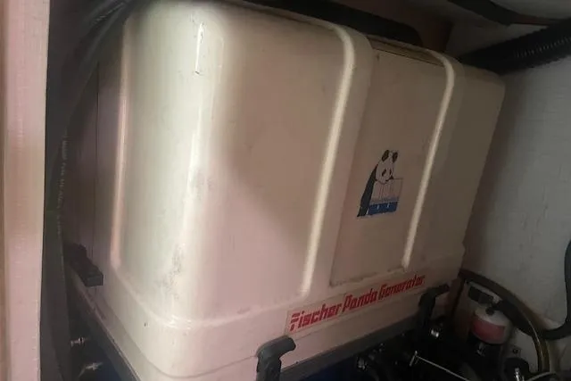 Slide: The Image of Fischer Panda generator in a 2007 Hunter 45 Center Cockpit yacht engine room. - 7