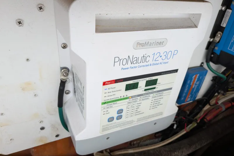 Slide: The Image of ProMariner ProNautic 12:30P battery charger installed on Atlas Acadia 32, 2003 model. - 16