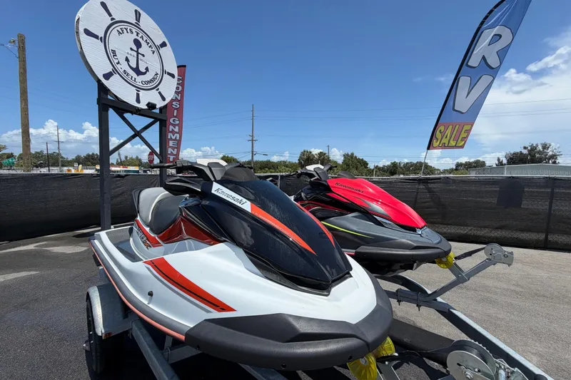 The Image of 2024 Kawasaki Jetski STX 160LX models on display at a consignment sale. - 0