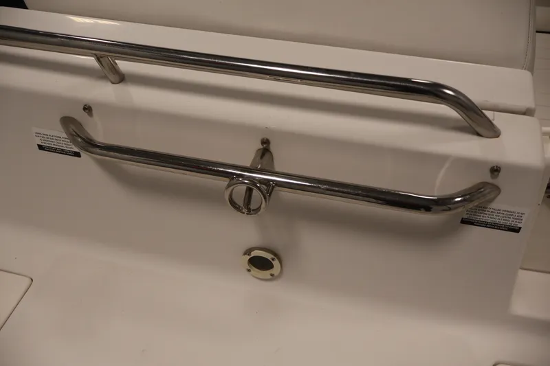 Slide: The Image of Stainless steel railing on 2005 Ebbtide 2300 Sport Cuddy boat interior. - 38