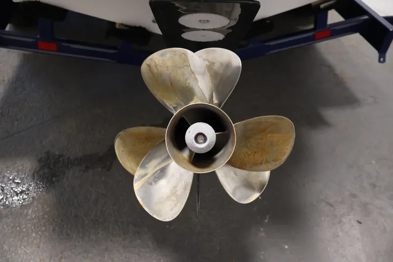 Slide: The Image of Propeller of 2005 Ebbtide 2300 Sport Cuddy boat, close-up view. - 44