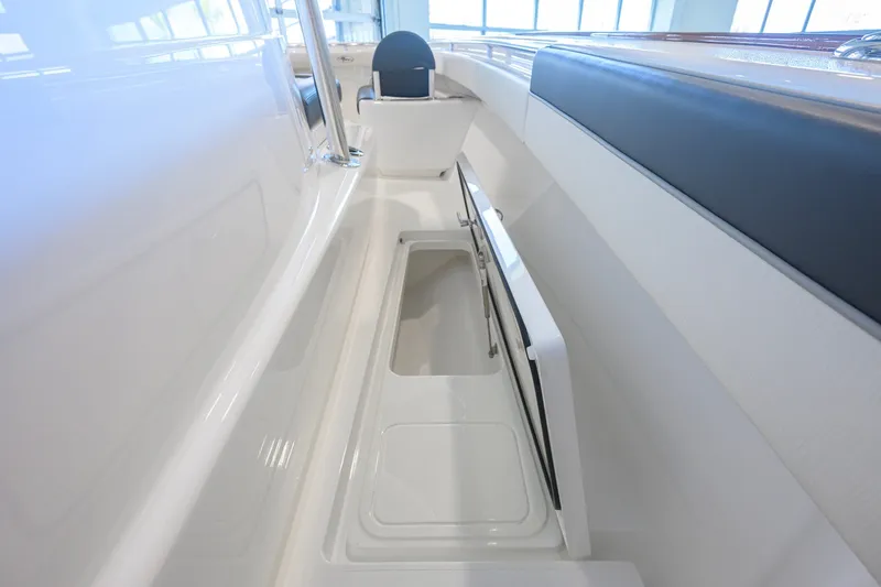 Slide: The Image of 2023 Valhalla Boatworks V-33 interior storage compartment detail. - 49